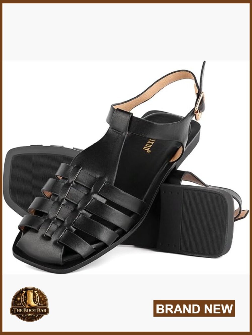 Closed Toe Flat Sandals Women Gladiator Square Toe Summer Beach